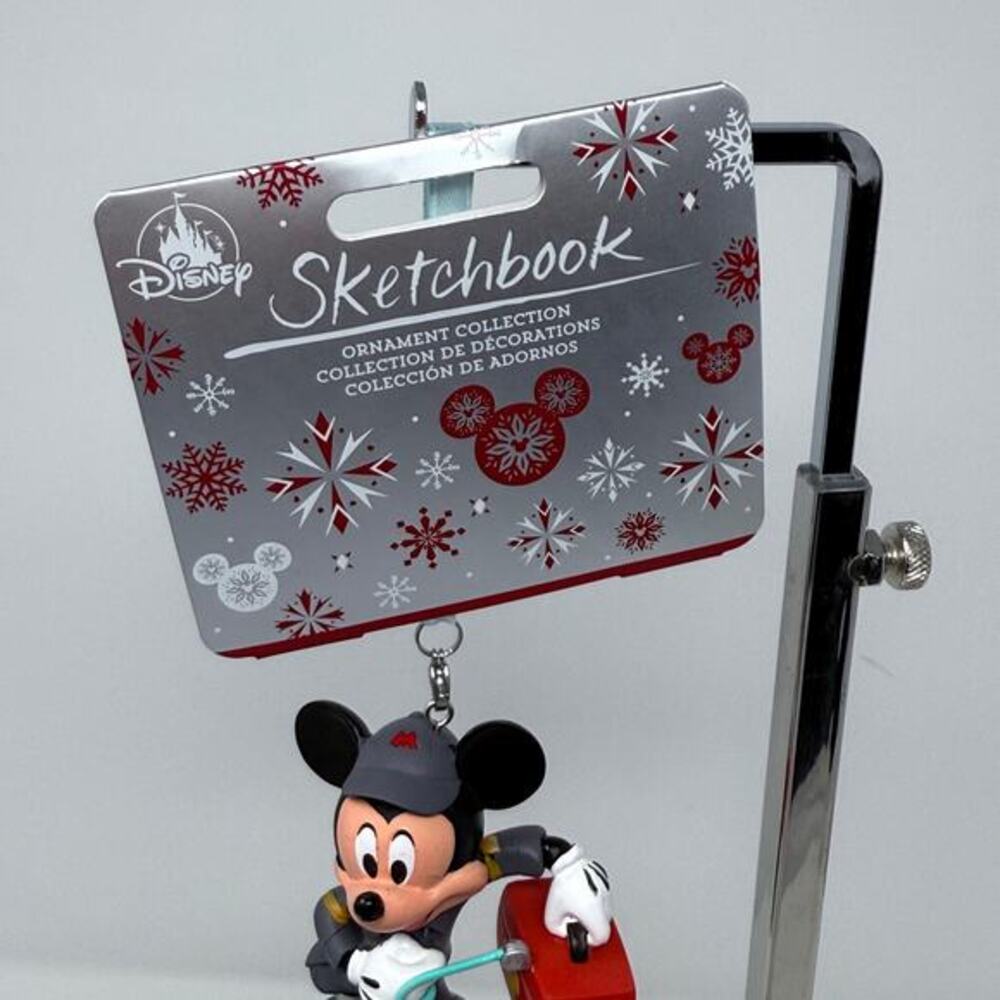 Disney Sketchbook Ornament Collection Mickey Mouse Mechanic With Lunch Box NEW - Picture 8 of 8
